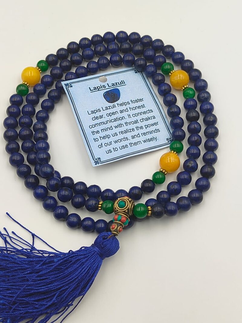Designed good quality Lapis lazuli beads mala