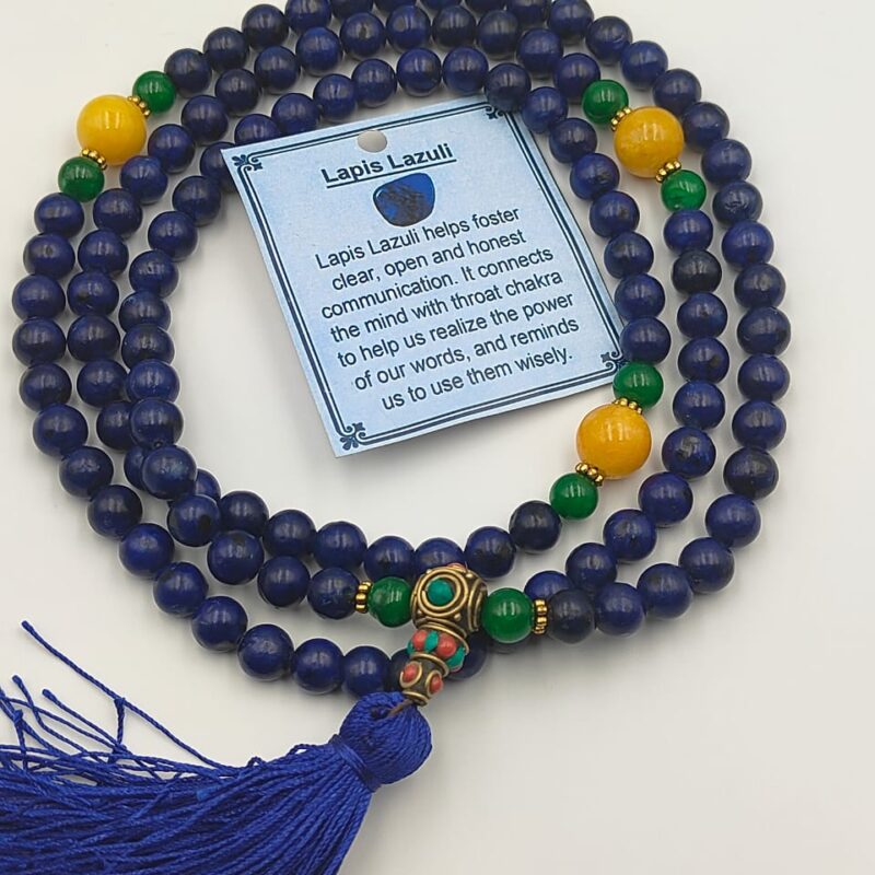 Designed good quality Lapis lazuli beads mala