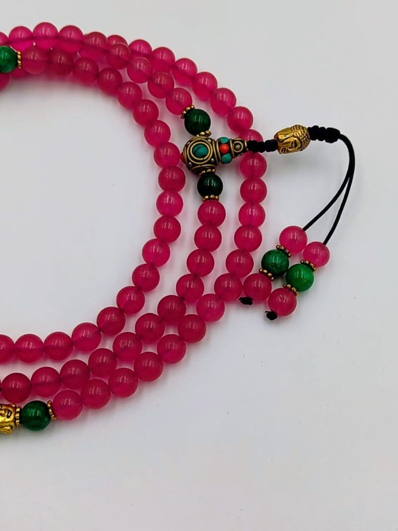 Designed ruby beads mala - Image 2