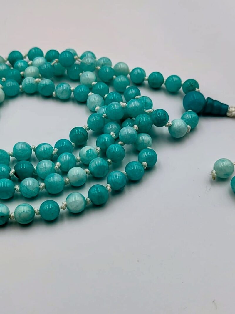 Natural amazonite mala - Image 2