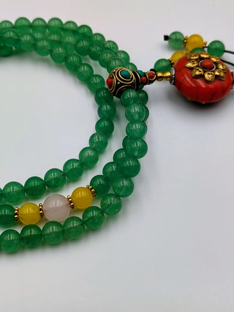 Designed green aventurine mala - Image 2