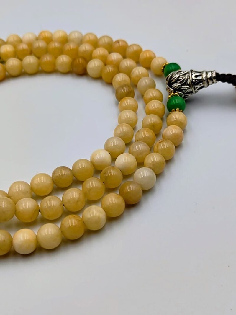 Designed calcite beads Mala - Image 2