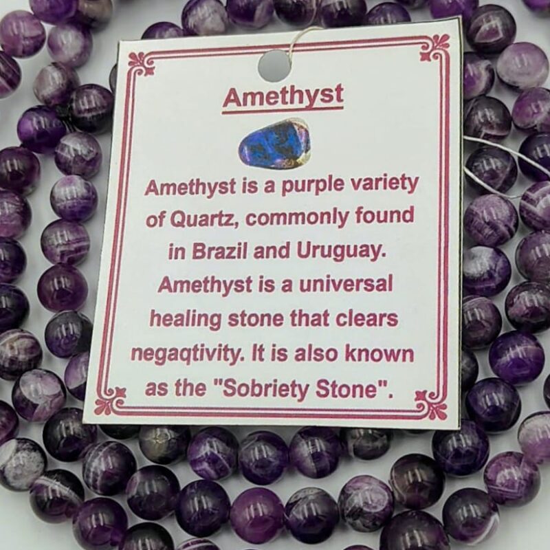 Amethyst stone mala with 108 beads