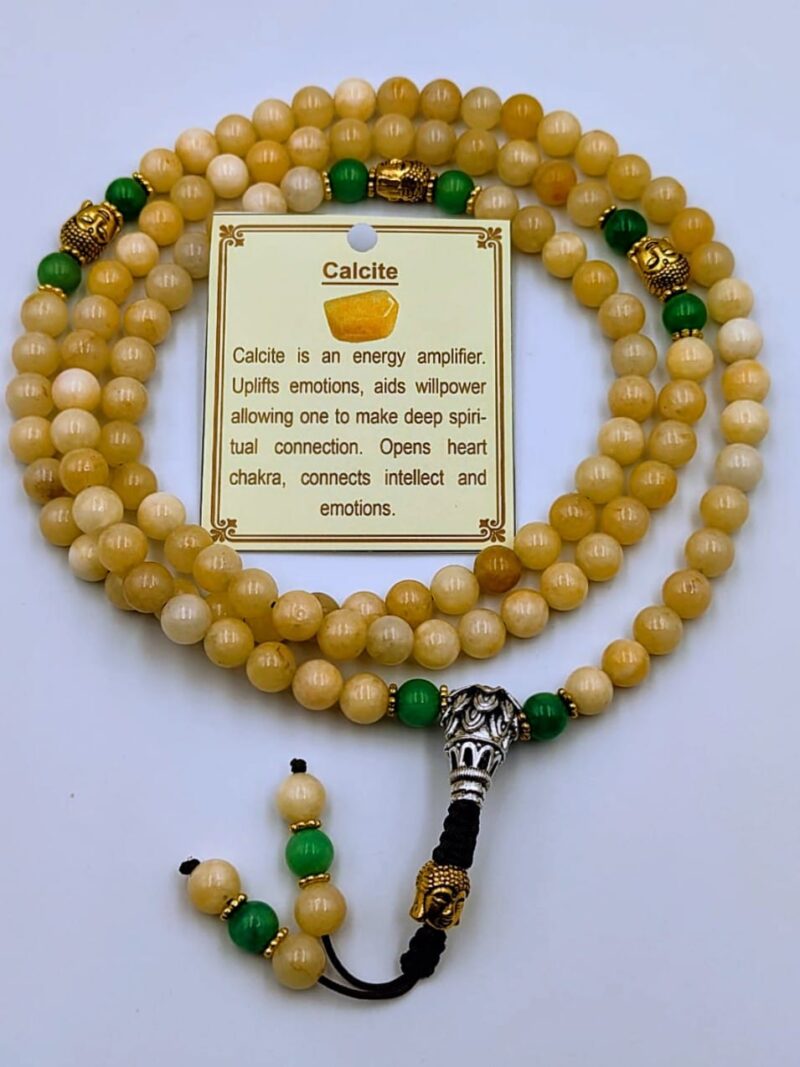Designed calcite beads Mala