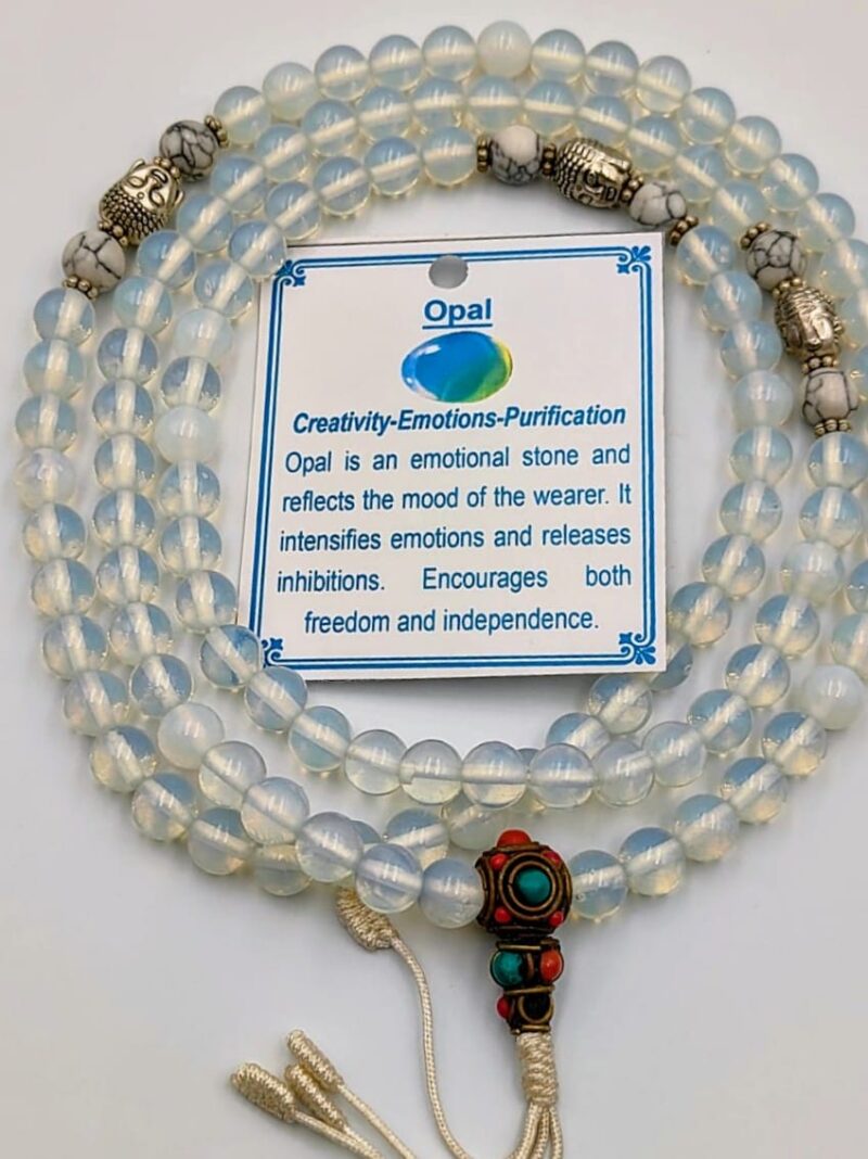 Designed opal mala