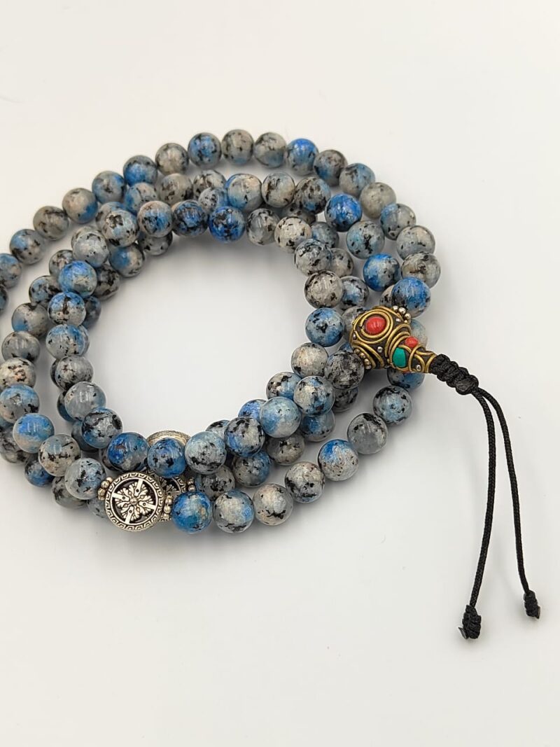 Designed jasper beads mala