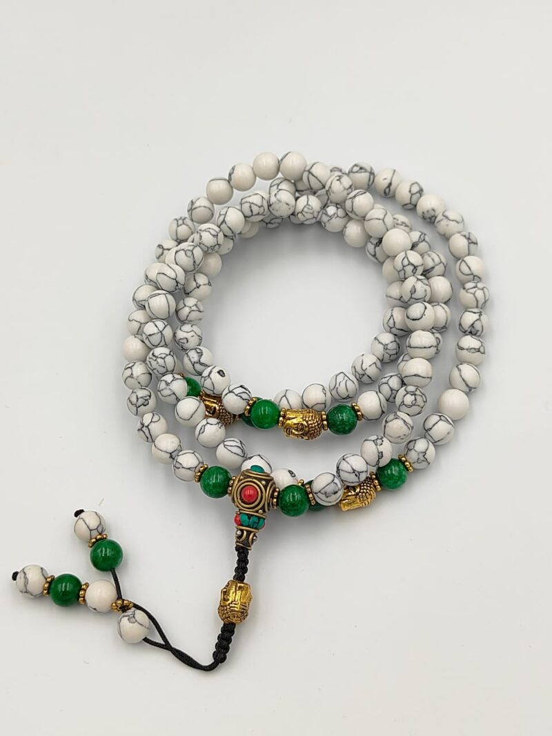 Designed howlite beads mala - Image 2