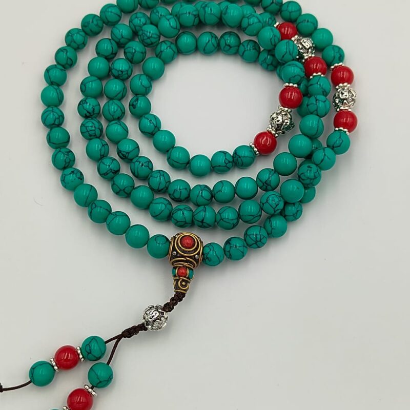 Designed Tibetan turquoise beads mala