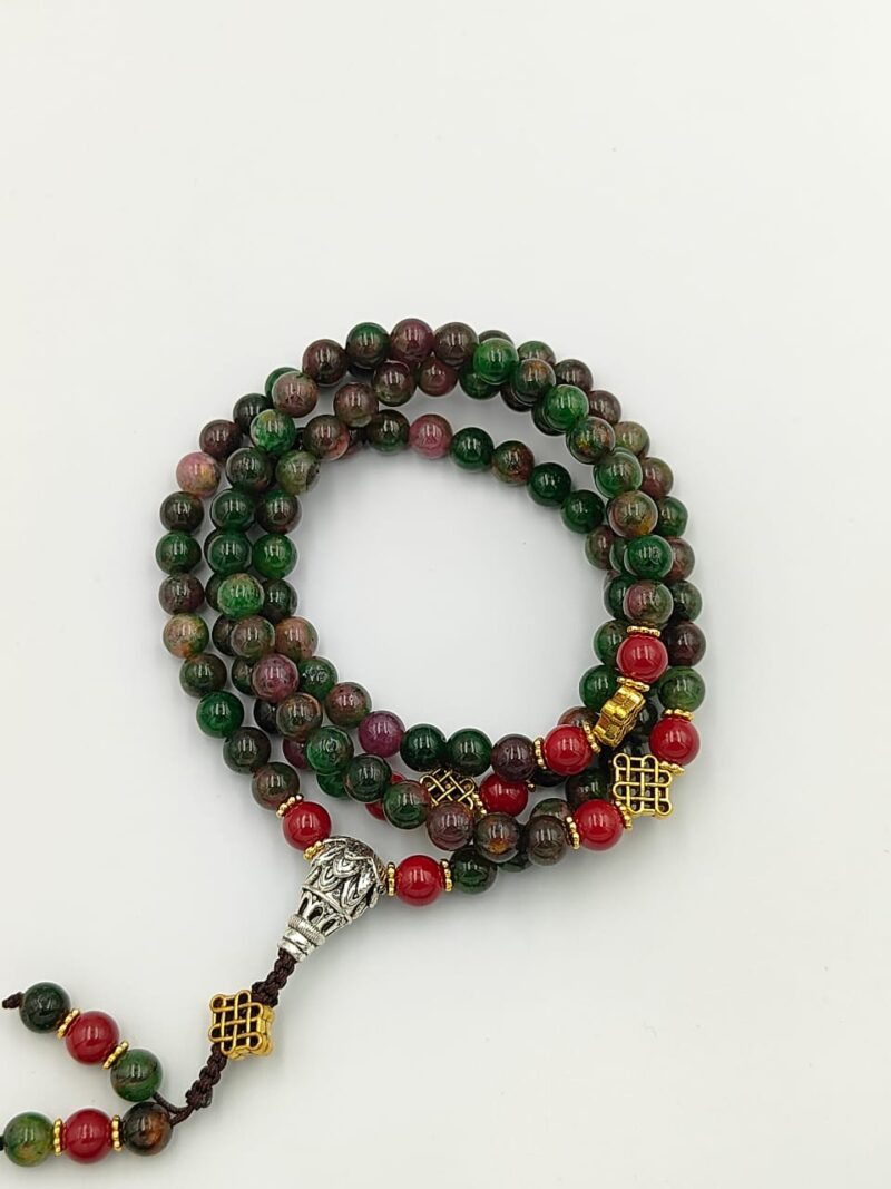 Designed dark fluorite Beads Mala - Image 2