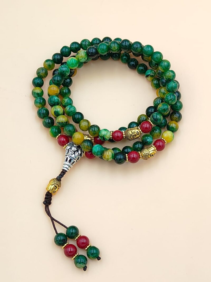 Designed fluorite beads mala