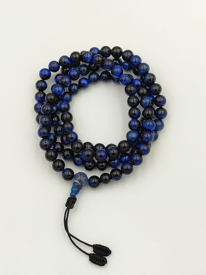 Real blue tiger eye mala with 108 beads - Image 2