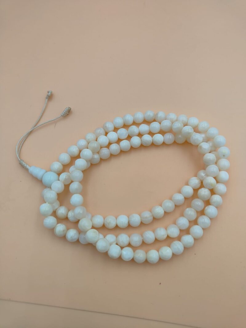 Real mother of pearl Mala with108beads - Image 2