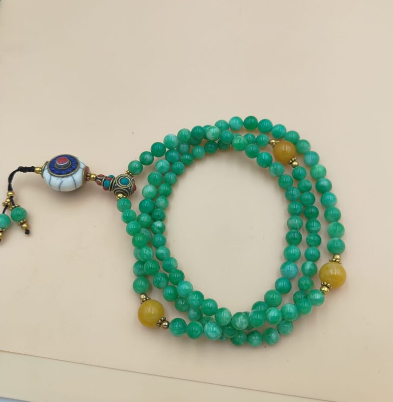 Designed jade stone beads mala - Image 2