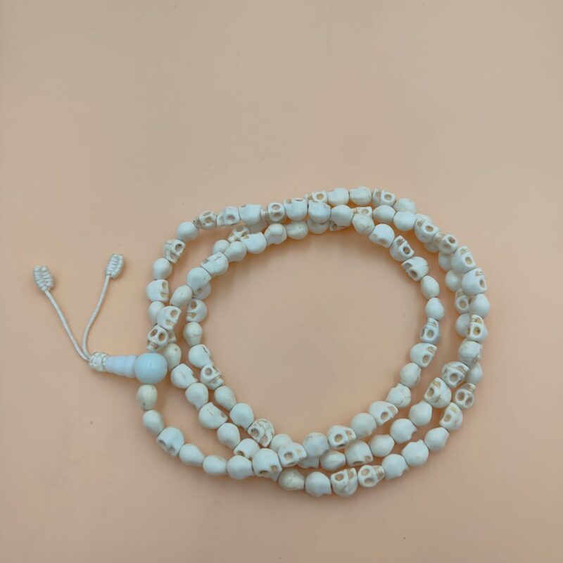 Skull carving mala made in Nepal