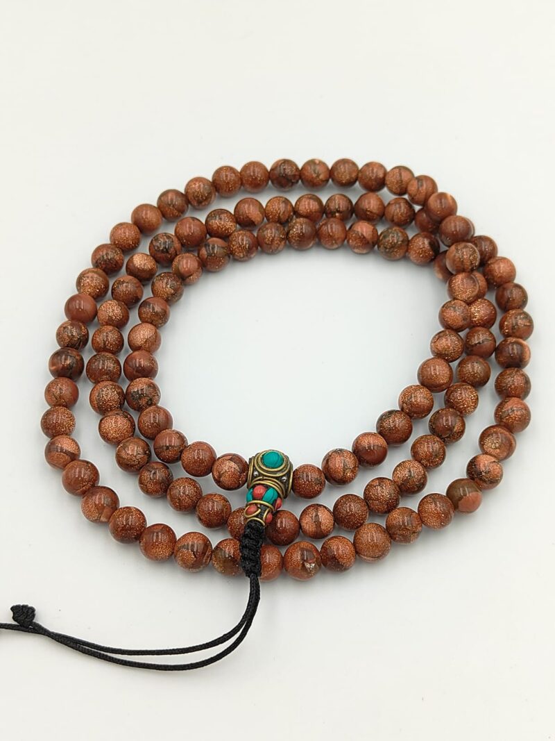 Sunstone 108 beads mala