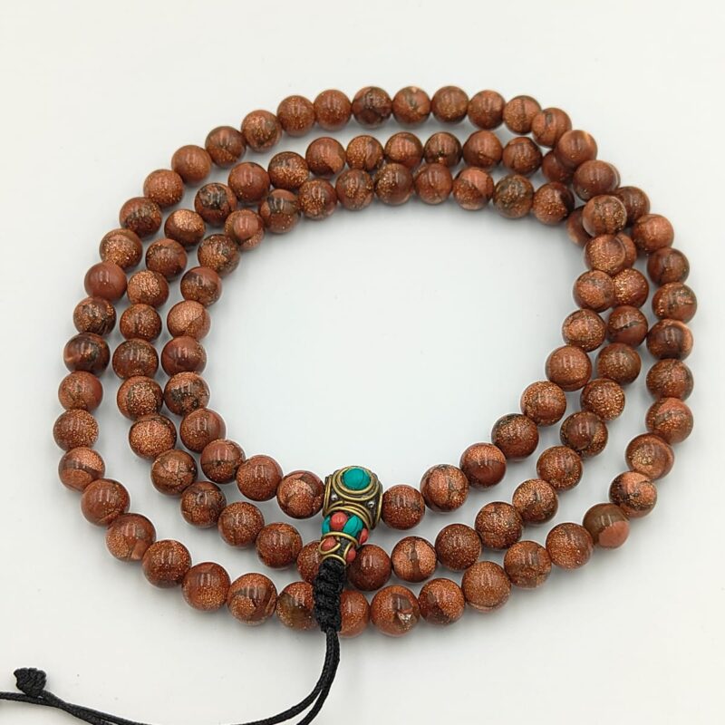 Sunstone 108 beads mala