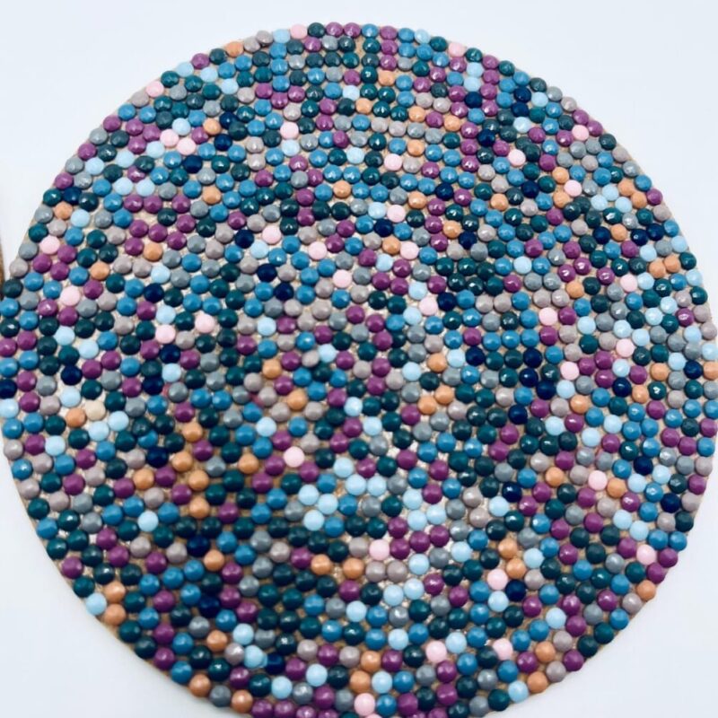 Rainbow color pot mat