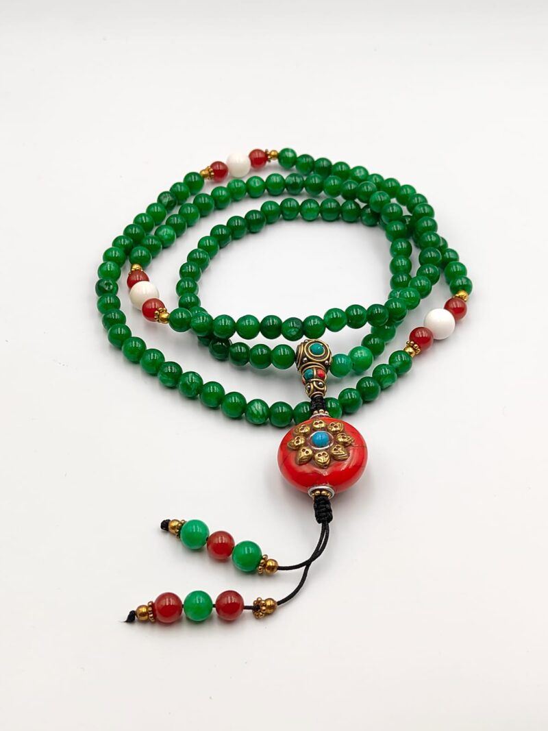 Jade mala with 108 beads