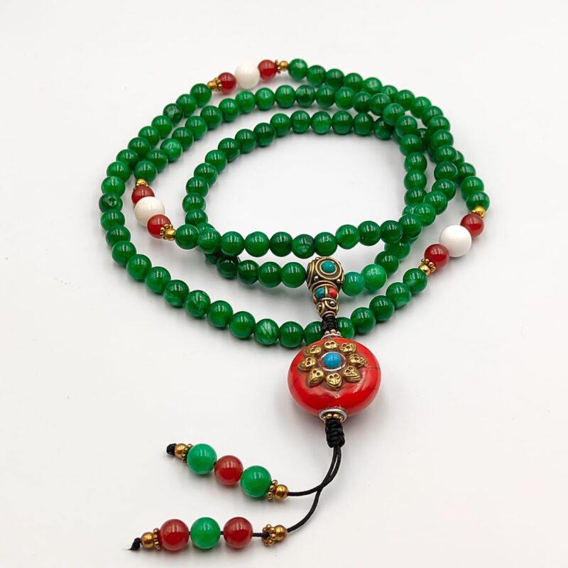 Jade mala with 108 beads