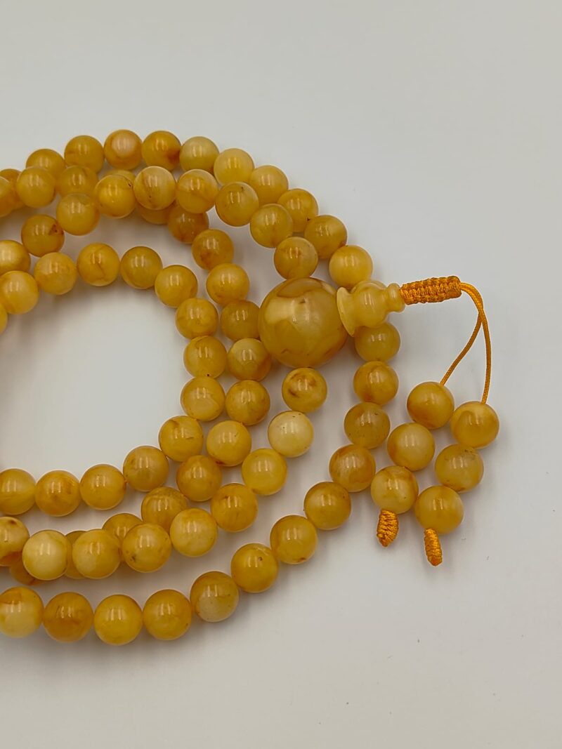 Natural Baltic Amber stone mala with 108 beads - Image 2