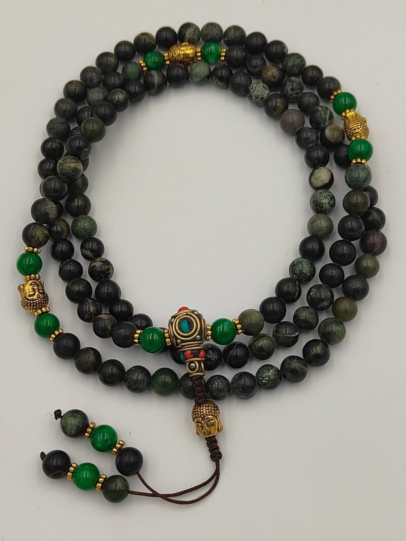 Designed Natural Kambaba beads stone mala