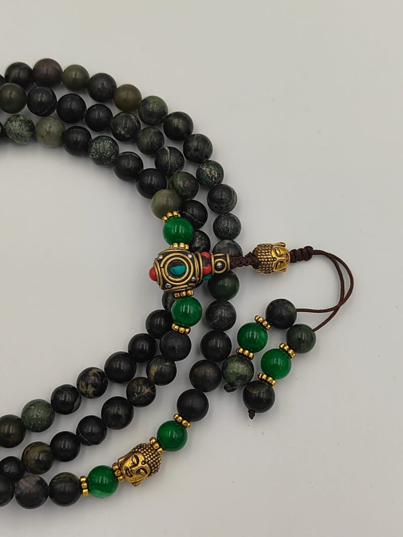 Designed Natural Kambaba beads stone mala - Image 2