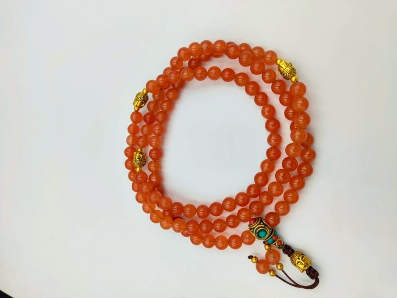 Designed carnelian Beads Mala