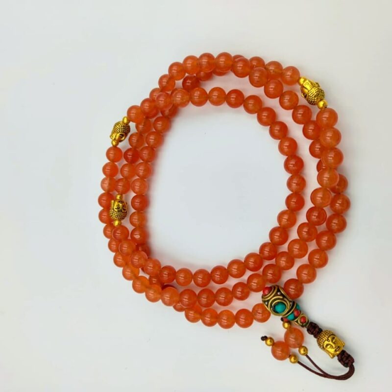 Designed carnelian Beads Mala