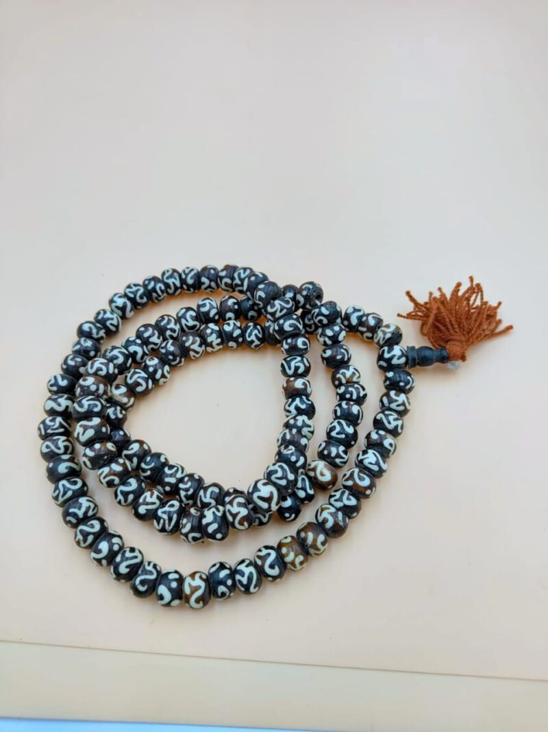 Yak Bone Mala with Tibetan (Om)