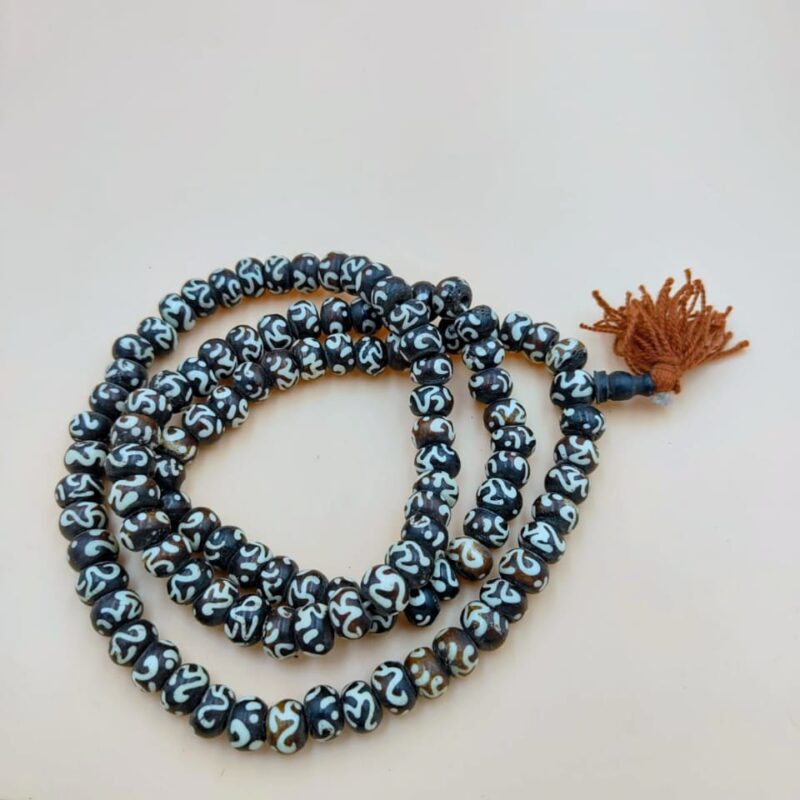 Yak Bone Mala with Tibetan (Om)