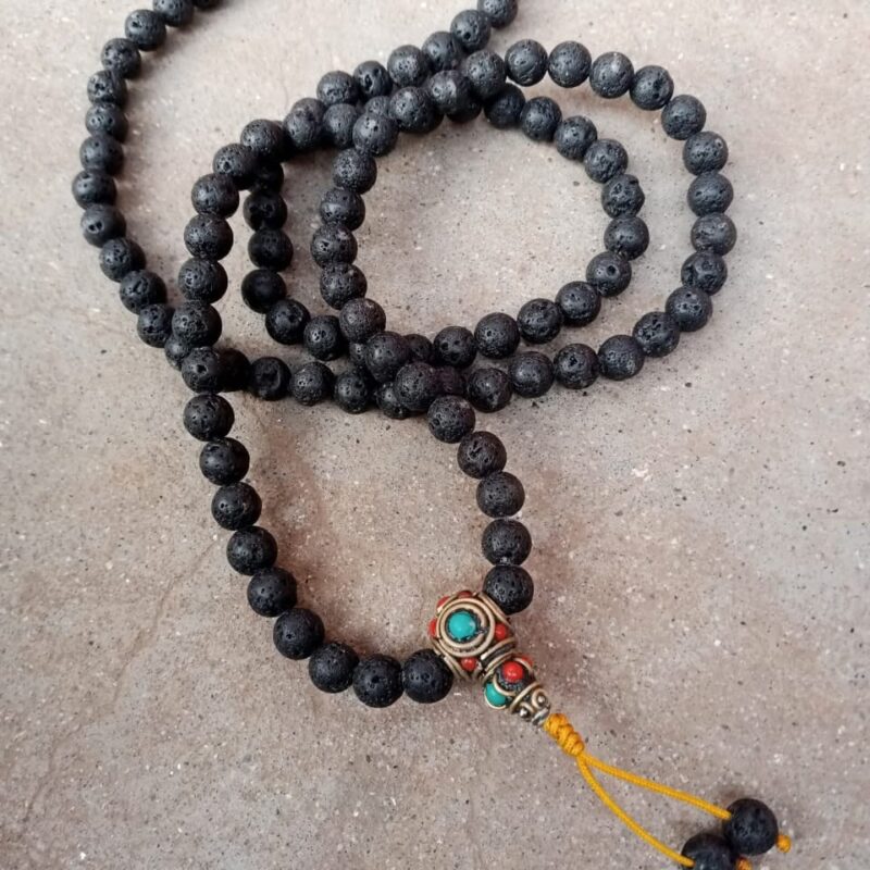 Natural & original lava stone mala (108) beads