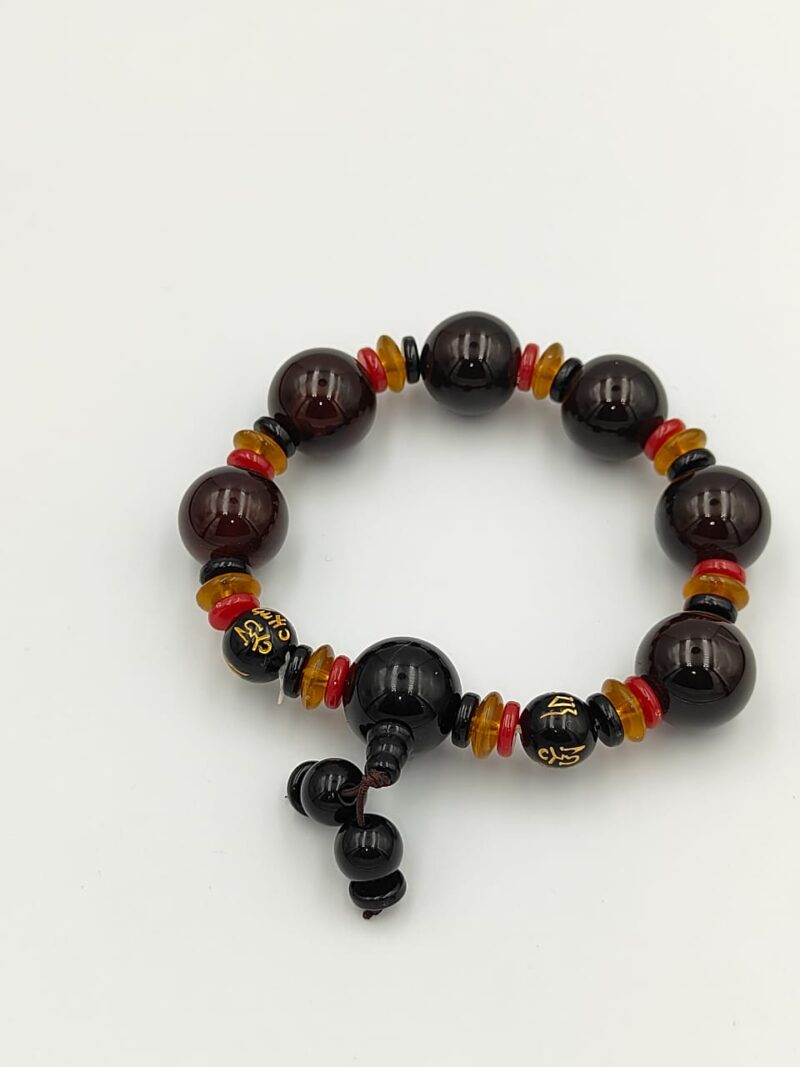 Genuine big size black onyx bracelet