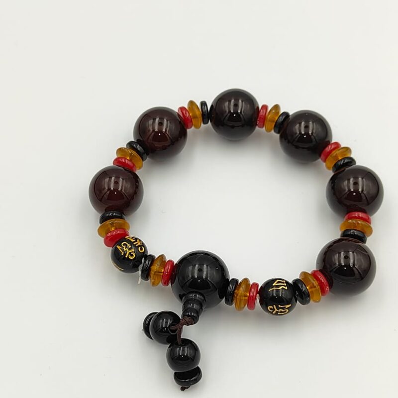 Genuine big size black onyx bracelet